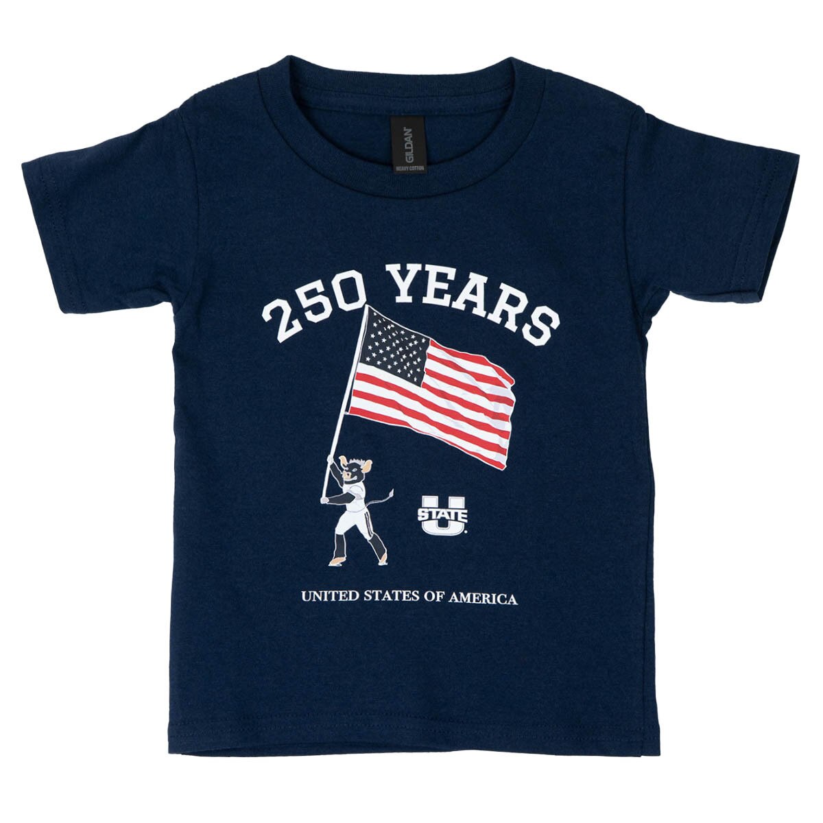 2026 Toddler U-State Patriotic Big Blue T-Shirt